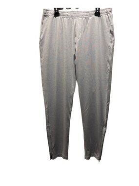 Vuori Mens XL Gray Performance Joggers With Zippered Pockets & Elastic Waistband
